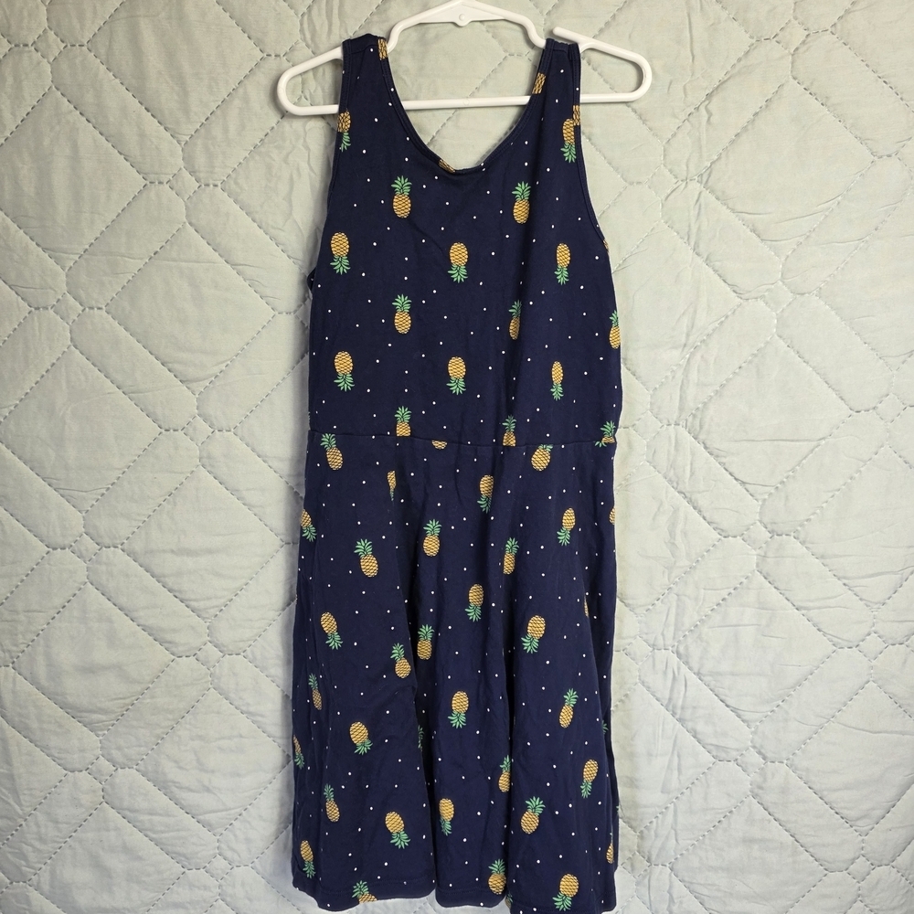 Old Navy Kids Pineapple Midi Dress Hawaiian Boho
 Sz L 10-12